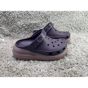 Crocs Classic Crush Womens Size 7 Shoes Purple Chunky Platform Clogs Sandals